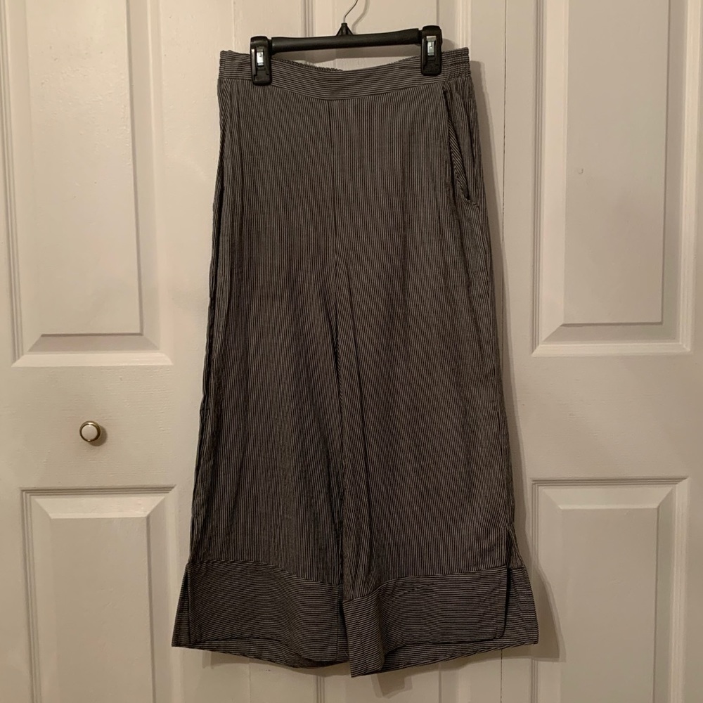 BCBGeneration Striped Wide-Legged Palazzo Pants